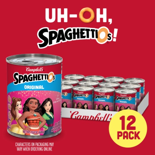 Campbell's® Disney® Princess SpaghettiOs® Tomato and Cheese Sauce Cool Shapes Pasta Perspective: back