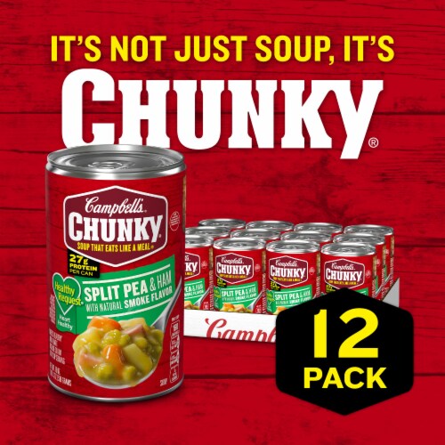 Campbell's® Chunky® Healthy Request® Split Pea & Ham Soup Case Perspective: back