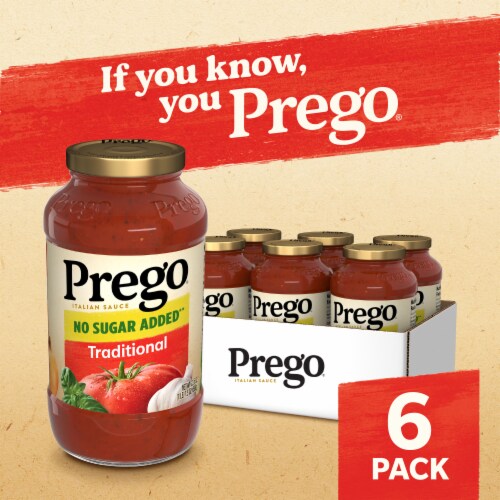 Prego® Traditional No Sugar Added Pasta Sauce Case Perspective: back
