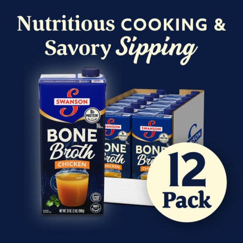 Swanson® Chicken Bone Broth Case Perspective: back