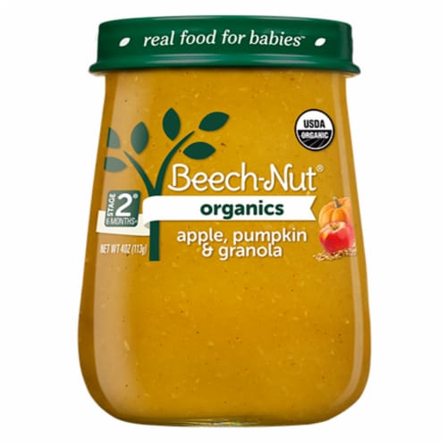 Beech-Nut Organics Apple Pumpkin & Granola Stage 2 Baby Food Perspective: back