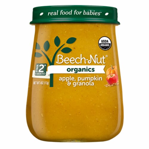 Beech-Nut® Organics Apple Pumpkin & Granola Stage 2 Baby Food Perspective: back