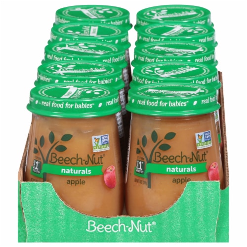 Beech-Nut® Naturals Stage 1 Apple Baby Food Jars Perspective: back