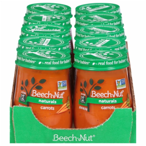 Beech-Nut Naturals Just Carrots Stage 1 Baby Food Perspective: back