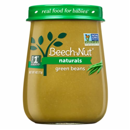 Beech-Nut Naturals Green Beans Stage 1 Baby Food Perspective: back