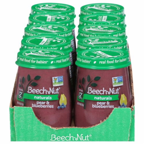 Beech-Nut® Naturals Pear & Blueberry Stage 2 Baby Food Perspective: back