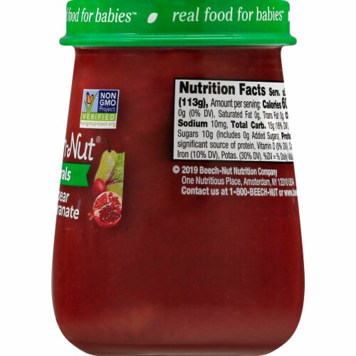 Beech-Nut Naturals Beets Pear & Pomegranate Stage 2 Baby Food Perspective: back