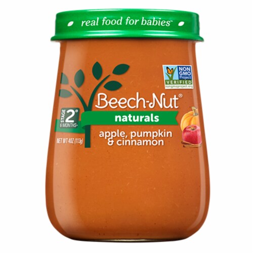 Beech-Nut Naturals Apple Pumpkin & Cinnamon Stage 2 Baby Food Perspective: back