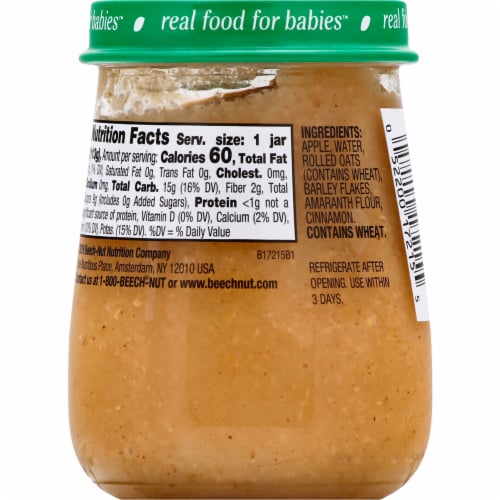 Beech-Nut Naturals Apple Cinnamon & Granola Stage 2 Baby Food Perspective: back