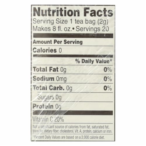 Celestial Seasonings™ Green Tea Caffeine Free - 20 Tea Bags - Case of 6 Perspective: back