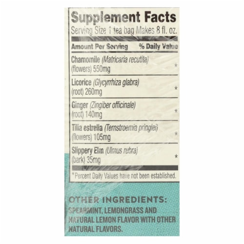Celestial Seasonings Throat Tamer Herbal Tea - Case of 6 - 20 BAG Perspective: back