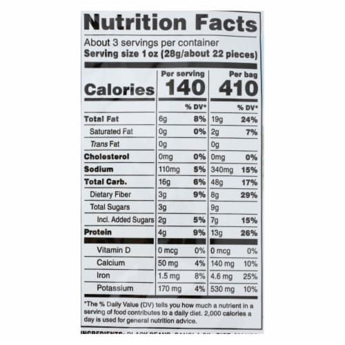 Harvest Snaps® Mango Chile Lime Black Bean Snack Crisps Perspective: back