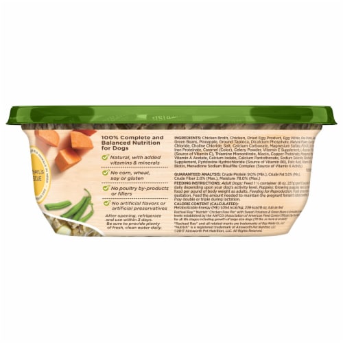 Rachael Ray™ Nutrish® Chicken Paw Pie® Grain Free Wet Dog Food Perspective: back