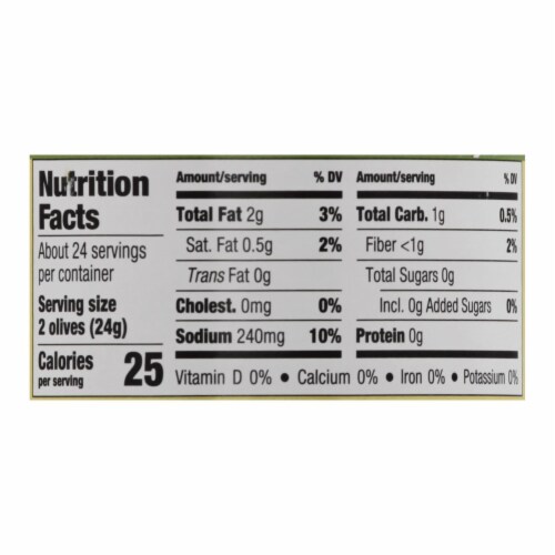 Mezzetta Italian Castelvetrano Whole Green Olives - Case of 6 - 10 oz. Perspective: back