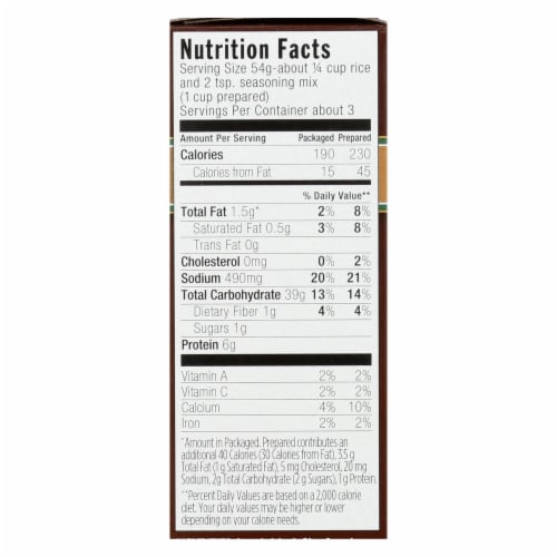 Lundberg Family Farms Risotto Alfredo - Parmesan Cheese - Case of 6 - 5.5 oz. Perspective: back