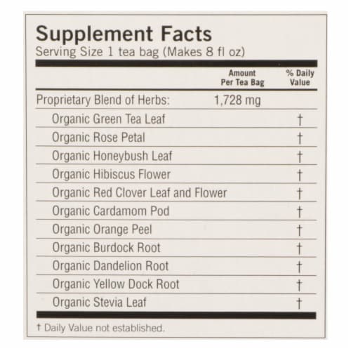 Yogi Tea - Organic - Soothing Rose Hibiscus Skin Detox - Case of 6 - 16 BAG Perspective: back