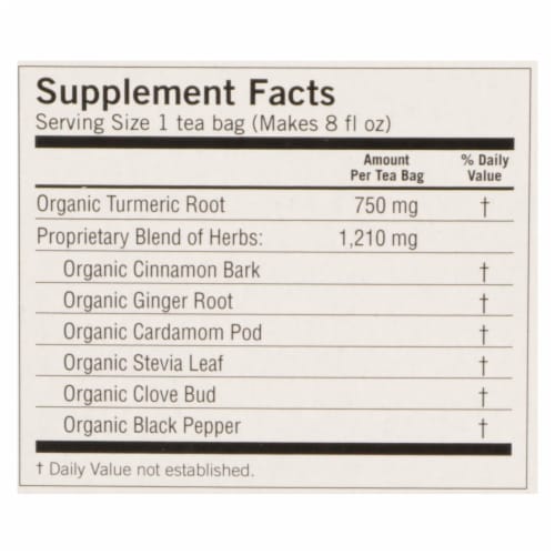 Yogi Tea - Organic - Honey Chai Turmeric - Case of 6 - 16 BAG Perspective: back