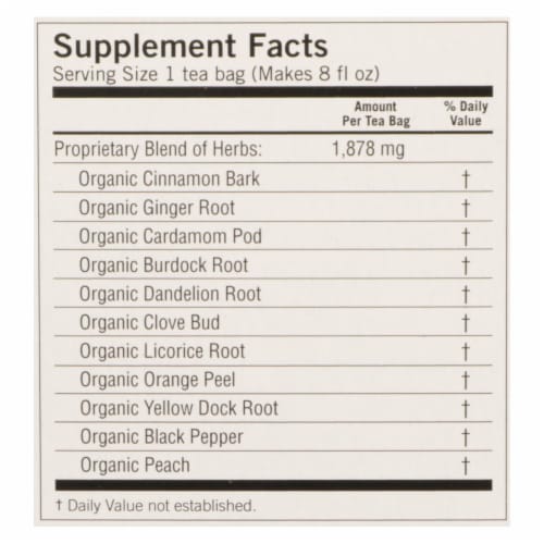 Yogi Detox - Peach - Case of 6 - 16 Bags Perspective: back