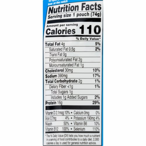StarKist® Tuna Creations Herb & Garlic Seasoned Tuna Pouch Perspective: back