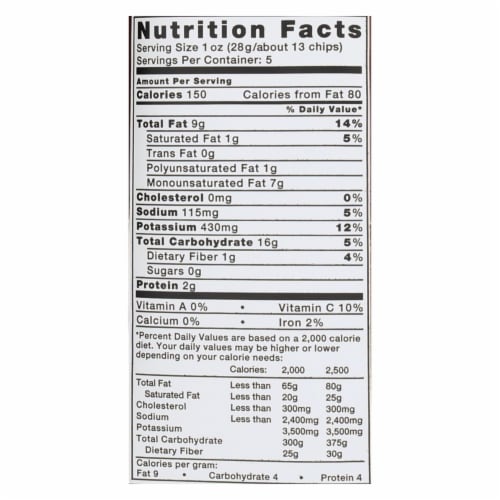 Kettle® Brand Potato Chips - Sea Salt Perspective: back
