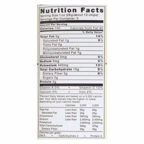 Kettle Brand Unsalted Potato Chips 5 Oz Bag (Pack of 15) Perspective: back