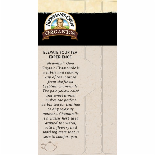 Newman's Own Organics Chamomile Tea with 20 Individually Wrapped Tea Bags Per Box 6 Pack Perspective: back
