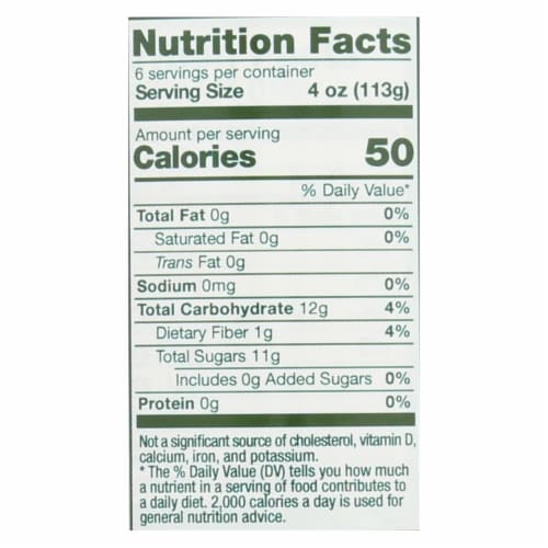 Vermont Village Organic Applesauce - Unsweetened - Case of 6 - 24 oz. Perspective: back