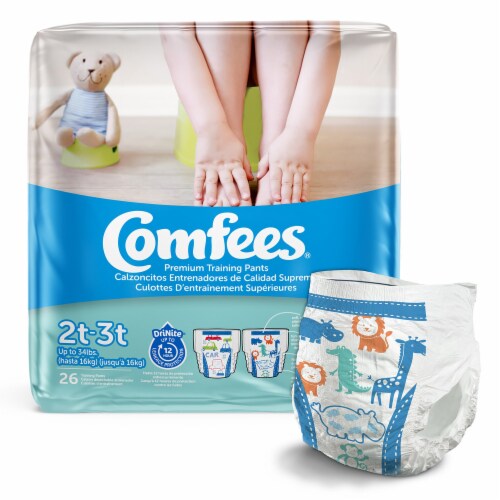 Comfees Toddler Toddler Training Pants Size 2T to 3T Up to 34 lbs. CMF-B2, 156 Ct Perspective: back