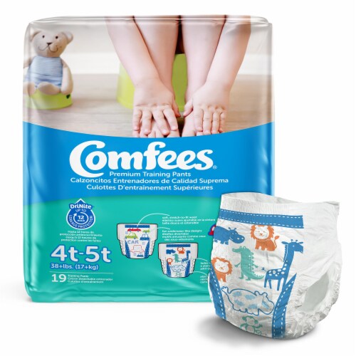 Comfees Toddler Toddler Training Pants Size 4T to 5T Over 38 lbs. CMF-B4,  114 Ct, Size 4T to 5T, 114 ct - Metro Market