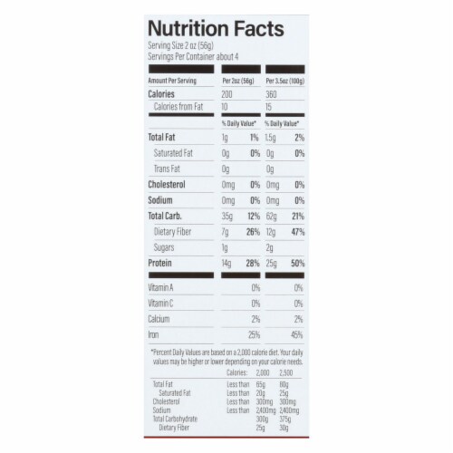 Ancient Harvest Pasta - Supergrain - Red Lentil and Quinoa Rotelle - 8 oz - case of 6 Perspective: back