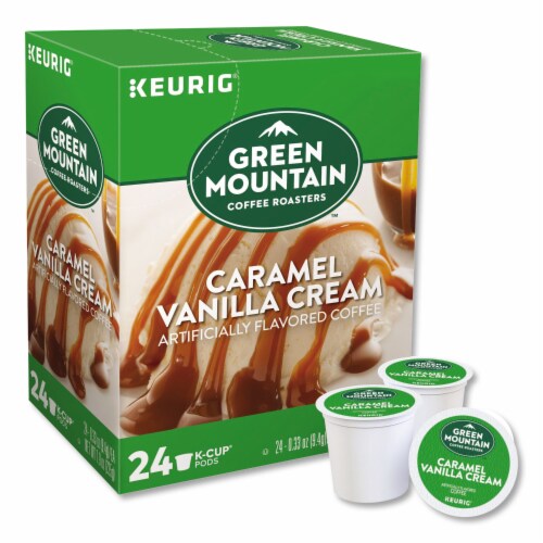 Green Mountain Coffee Caramel Vanilla Cream Flavored Coffee K-Cup® Pods 24 Count Perspective: back