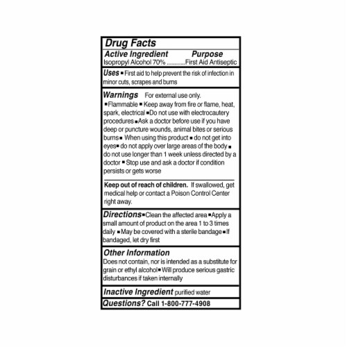 McKesson Antiseptic Isopropyl Alcohol 16 oz. Bottle Topical Liquid 70% Strength , 1 Ct Perspective: back