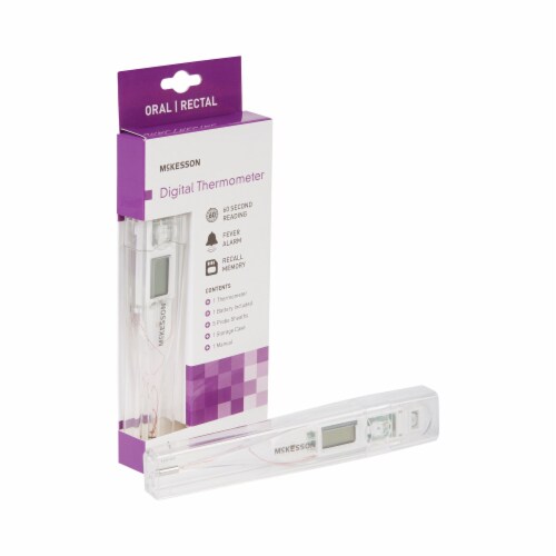 McKesson Oral & Rectal Digital Thermometer Stick Digital Display  16-412GM-00 1 Each, 1 - Smith's Food and Drug