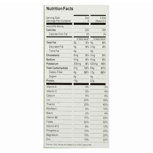 Chickapea Pasta - Pasta - Spirals - Case of 6 - 8 oz. Perspective: back