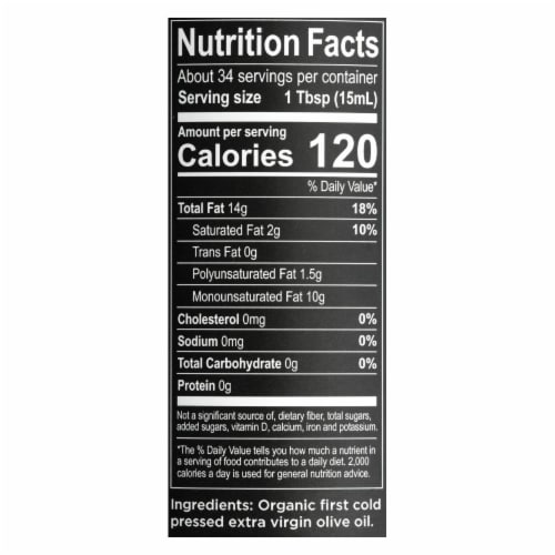 O Olive Oil - 100% Organic Extra Virgin Olive Oil - Case of 6 - 16.9 fl oz Perspective: back