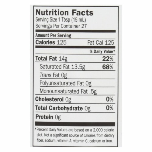 Garden of Life Organic Coconut Oil - Raw Extra Virgin - Case of 6 - 14 fl oz Perspective: back