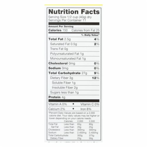 McCann's Irish Oatmeal Quick Cooking Rolled Oats - Case of 12 - 16 oz. Perspective: back