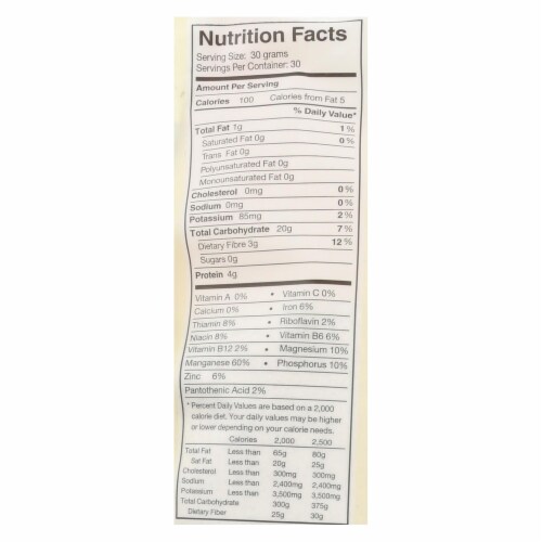 One Degree Organic Foods Sprouted Flour - Whole Wheat - Case of 6 - 32 oz. Perspective: back