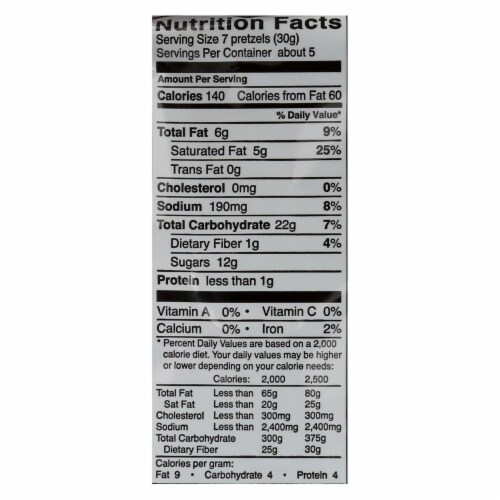 Glutino Pretzels - Chocolate Covered - Case of 12 - 5.5 oz. Perspective: back