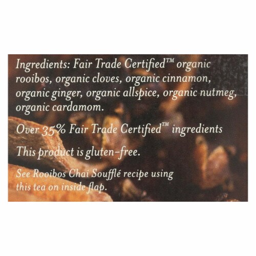 Numi Tea Organic Herbal Tea - Rooibos Chai - Case of 6 - 18 Bags Perspective: back