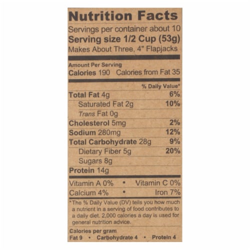 Kodiak Cakes Power Cakes Dark Chocolate Flapjack And Waffle Mix - Case of 6 - 18 OZ Perspective: back