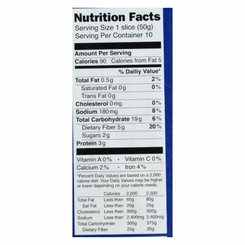 Genuine Bavarian Organic Bread - Pumpernickel - Case of 6 - 17.6 oz. Perspective: back