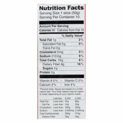 Genuine Bavarian Breads Rye - Multigrain - Case of 6 - 17.6 oz. Perspective: back