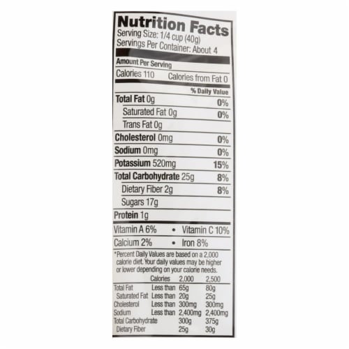 Made In Nature Apricots Organic Dried Fruit  - Case of 6 - 6 OZ Perspective: back