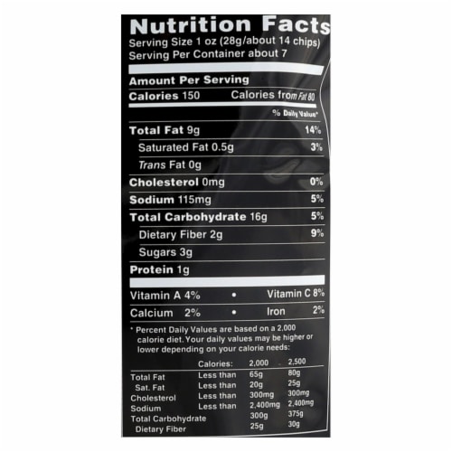 Terra Chips Exotic Vegetable Chips - Original - Case of 12 - 6.8 oz. Perspective: back