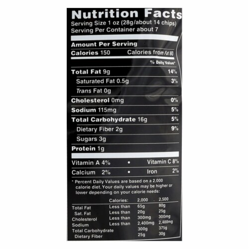 Terra Chips Exotic Vegetable Chips - Original - Case of 12 - 6.8 oz. Perspective: back