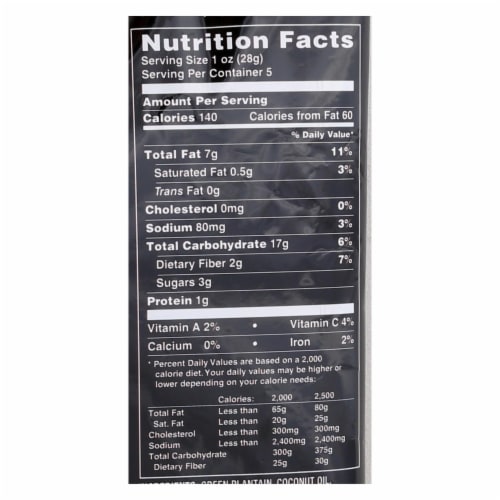 Terra Chips Veggie Chips - Plantains with Sea Salt - Case of 12 - 5 oz Perspective: back