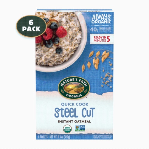 Nature's Path Oats - Organic - Steel Cut - Quick - Case of 6 - 8/1.4 oz Perspective: back