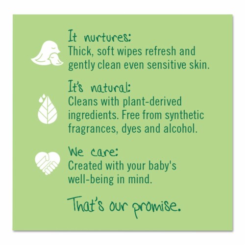 Seventh Generation Free & Clear Baby Wipes Refill Unscented 34219PK Perspective: back