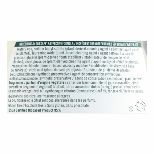 Seventh Generation Dish Liquid Lemongrass Clementine Hand Wash Perspective: back